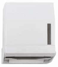 Papierhandtuchspender Weiß, Sichtfenster, abschließbar